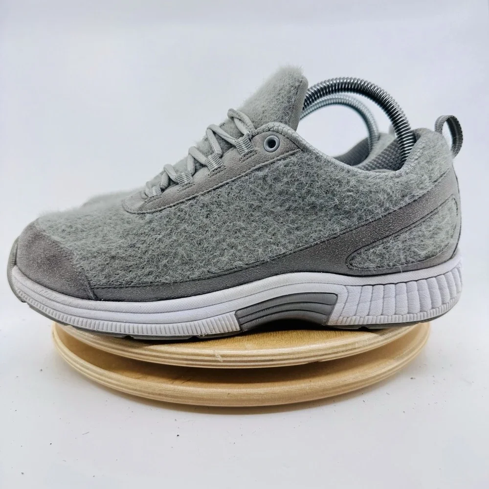 Orthofeet Coral Wool Shoes Womens 8.5 Wide w Gray Orthopedic Walking Sneakers
